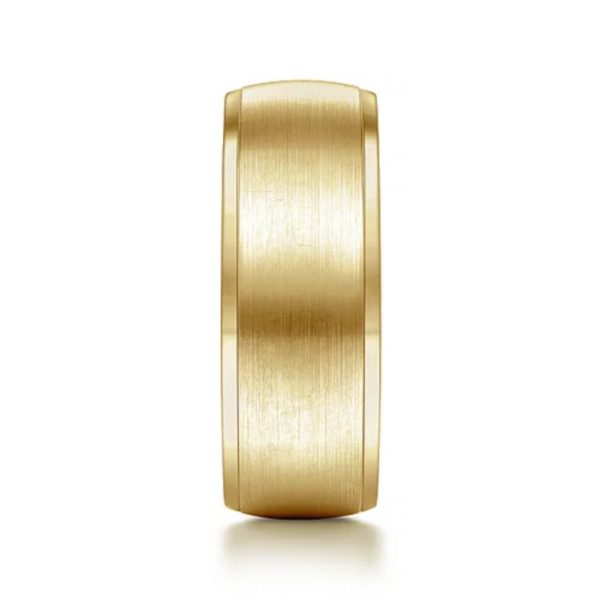 14K Gold 8mm - Satin Finish Men's Wedding Band - Image 12