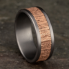 14K Gold and Tantalum 8mm – Wood Split Men’s Wedding Band Ammara Stone 71