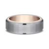 14K Gold and Tantalum 6.5mm – Sleeved Men’s Wedding Band Ammara Stone 45