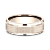 14K Gold 8mm – Swirl Center Men’s Wedding Band Benchmark 46