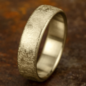 14K Gold 6.5mm – Swirl Finish Men’s Wedding Band Benchmark 12
