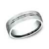 14K Gold 6.5mm – Satin Center Cut Men’s Wedding Band Benchmark 29