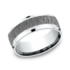 14K Gold and Tantalum 8mm – Bark Men’s Wedding Band Ammara Stone 52