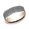 14K Gold and Tantalum 7.5mm – Celtic Men’s Wedding Band Ammara Stone 47