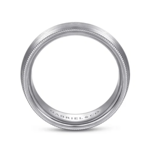 14K Two-Tone Gold 8mm – Satin Finish Men’s Wedding Band Gabriel 24