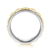 14K Two-Tone Gold 8mm – Grommet Inlay Men’s Wedding Band Gabriel 72