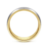 14K Two-Tone Gold 8mm – Grooved Center Milgrain Men’s Wedding Band Gabriel 42