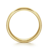 14K Gold 6mm – Satin Finish Beveled Edge Men’s Wedding Band Gabriel 73