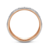 14K Two-Tone Gold 6mm – Vertical Etching Men’s Wedding Band Gabriel 50