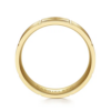 14K Gold 6mm – Satin Checkerboard Men’s Wedding Band Gabriel 76