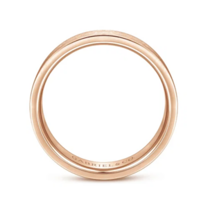 14K Gold 6mm – Flat Brushed Finish Men’s Wedding Band Gabriel 20