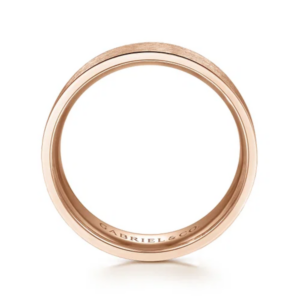 14K Gold 6mm – Horizontal Brush Men’s Wedding Band Gabriel 24