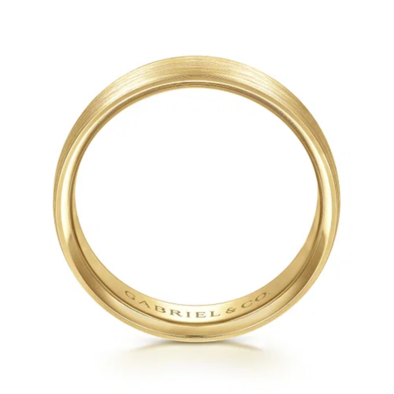 14K Gold 6mm – Satin Finish Men’s Wedding Band Gabriel 16