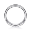 14K Gold 7mm – Satin Finish Milgrain Channels Men’s Wedding Band Gabriel 50