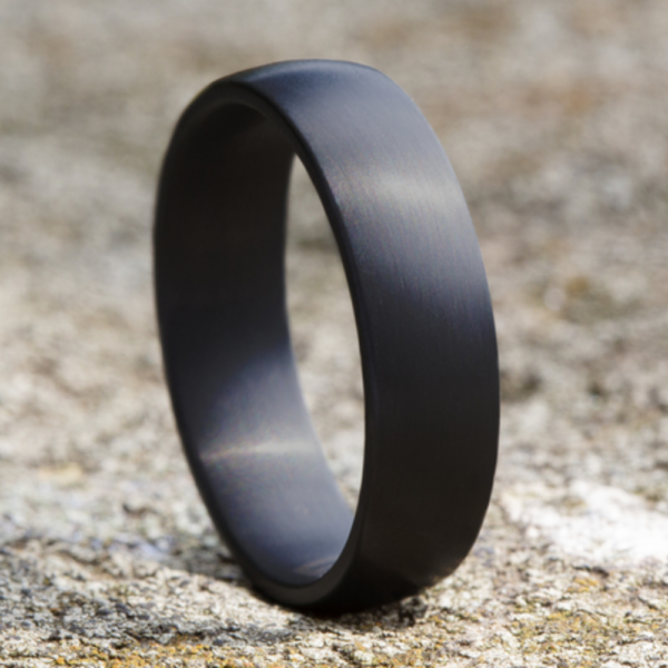 Tantalum 6mm - Satin Rounded Men's Wedding Band - Image 3