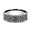 14K Gold and Black Titanium 7.5mm – Aztec Men’s Wedding Band Benchmark 28
