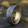 14K Gold and Tantalum 6.5mm – Meteorite Men’s Wedding Band Ammara Stone 48