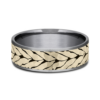 14K Gold and Tantalum 7.5mm - Chevron Men's Wedding Band