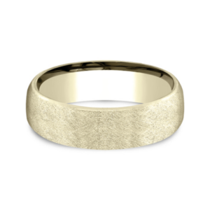 14K Gold 6.5mm - Swirl Finish Men's Wedding Band