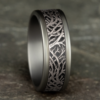 14K Gold and Tantalum 8mm – Forest Men’s Wedding Band Ammara Stone 53