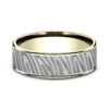 14K Gold and Tantalum 7.5mm – Stripe Men’s Wedding Band Ammara Stone 46