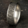 14K Gold and Tantalum 7.5mm – Rock Men’s Wedding Band Ammara Stone 39