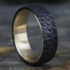 14K Gold and Black Titanium 6.5mm – Rock Men’s Wedding Band Benchmark 30