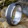 14K Gold and Tantalum 8mm – Bark Men’s Wedding Band Ammara Stone 53