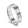 14K Gold 6mm – Satin Finish Milgrain Channels Men’s Wedding Band Gabriel 41