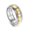14K Two-Tone Gold 8mm – Grommet Inlay Men’s Wedding Band Gabriel 71