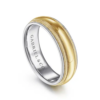 14K Two-Tone Gold 6mm – Double-Milgrain Men’s Wedding Band Gabriel 52