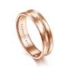 14K Gold 6mm – Satin Finish Carved Accents Men’s Wedding Band Gabriel 49