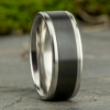 14K Gold and Black Titanium 8mm – Satin Men’s Wedding Band Benchmark 33