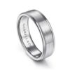 14K Gold 6mm – Satin Finish Polished Edges Men’s Wedding Band Gabriel 41