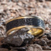 14K Gold and Black Titanium 8mm – Mokume Men’s Wedding Band Benchmark 53