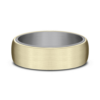 14K Gold and Tantalum 6.5mm – Satin Sleeve Men’s Wedding Band Benchmark 31