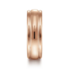 14K Gold 7mm – High Polish Milgrain Channel Men’s Wedding Band Gabriel 46