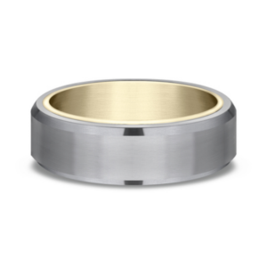 14K Gold and Tantalum 6.5mm - Sleeved Men's Wedding Band