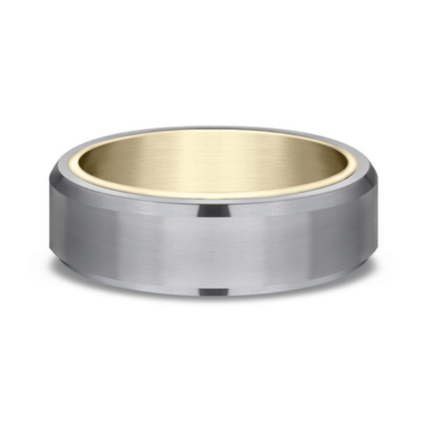 14K Gold and Tantalum 6.5mm - Sleeved Men's Wedding Band