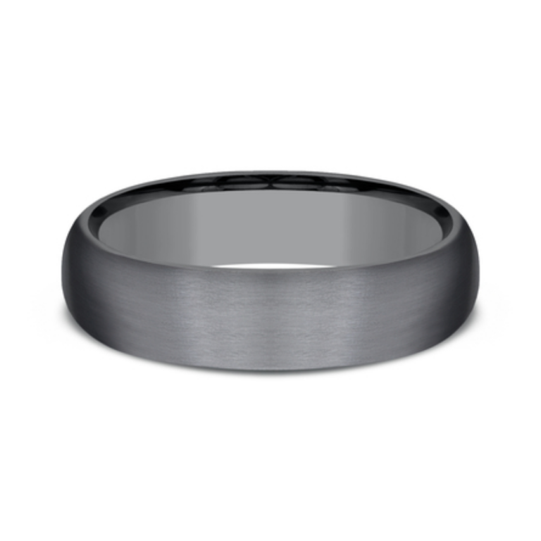 Tantalum 6mm – Satin Rounded Men’s Wedding Band Benchmark 5