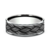 14K Gold and Tantalum 7.5mm – Rope Weave Men’s Wedding Band Ammara Stone 31