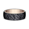 14K Gold and Black Titanium 6.5mm – Rock Men’s Wedding Band Benchmark 31