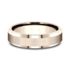 14K Gold 6.5mm – Satin Beveled Men’s Wedding Band Benchmark 31