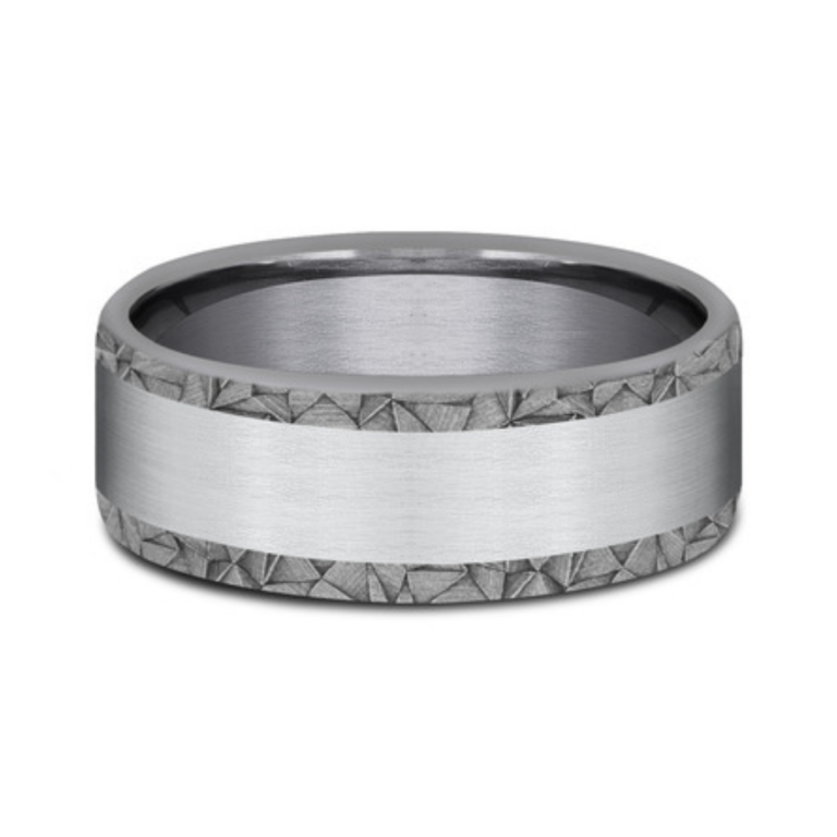14K Gold and Tantalum 8mm – Kaleidoscope Men’s Wedding Band Ammara Stone 31