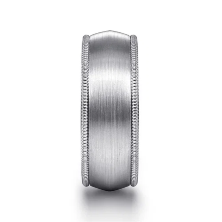 14K Two-Tone Gold 8mm – Satin Finish Men’s Wedding Band Gabriel 51