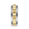 14K Two-Tone Gold 8mm – Grommet Inlay Men’s Wedding Band Gabriel 73