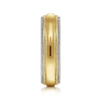14K Two-Tone Gold 6mm – Double-Milgrain Men’s Wedding Band Gabriel 54
