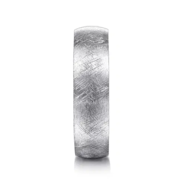 14K Gold 6mm – Diamond Brush Finish Men’s Wedding Band Gabriel 17