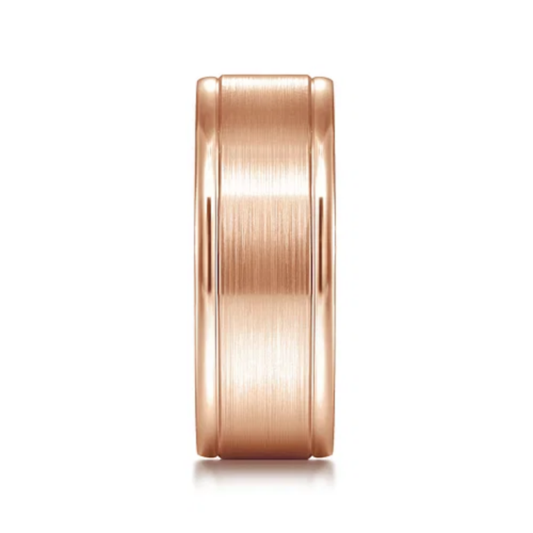 14K Gold 8mm – Satin Finish Men’s Wedding Band Gabriel 51