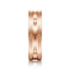 14K Gold 6mm – Satin Finish Carved Accents Men’s Wedding Band Gabriel 51